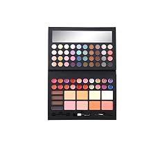 Cameo Cosmetics Black Leather Blendable High Pigmented Eyeshadow All -In-One Makeup Palette Kit