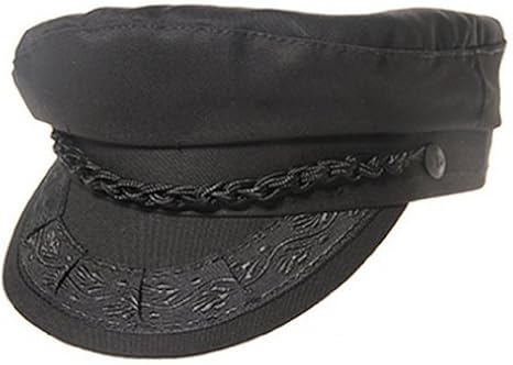 Aegean Authentic Greek Fisherman's Cap - Cotton - Black - Size 7 7/8 (24 3/4 Inches - 63 cm)