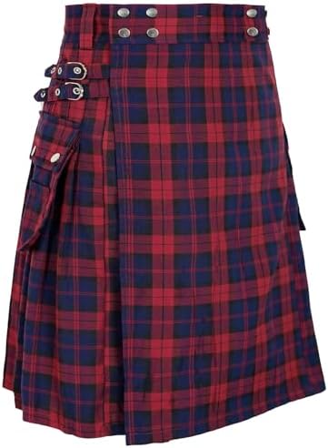 Kilt for Men Traditional Highland Tartan Utility Kilt Scottish Mens Kilt