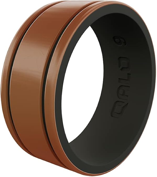 QALO Men's Silicone Wedding Ring Comfortable Fit for Active Lifestyle