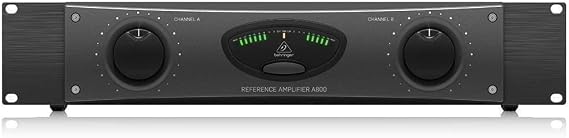 Behringer A800 Power Amplifier Max 400W x 2 Output 4 Ohm Linear Frequency Response with Speakon/Binding Post Terminals