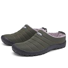 Winter Slippers for Men Women Warm Slip on House Slippers with Plush Lining Indoor Outdoor Anti-Skid Shoes
