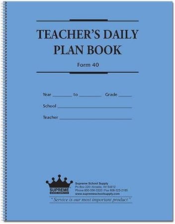 Teachers Daily Plan Book