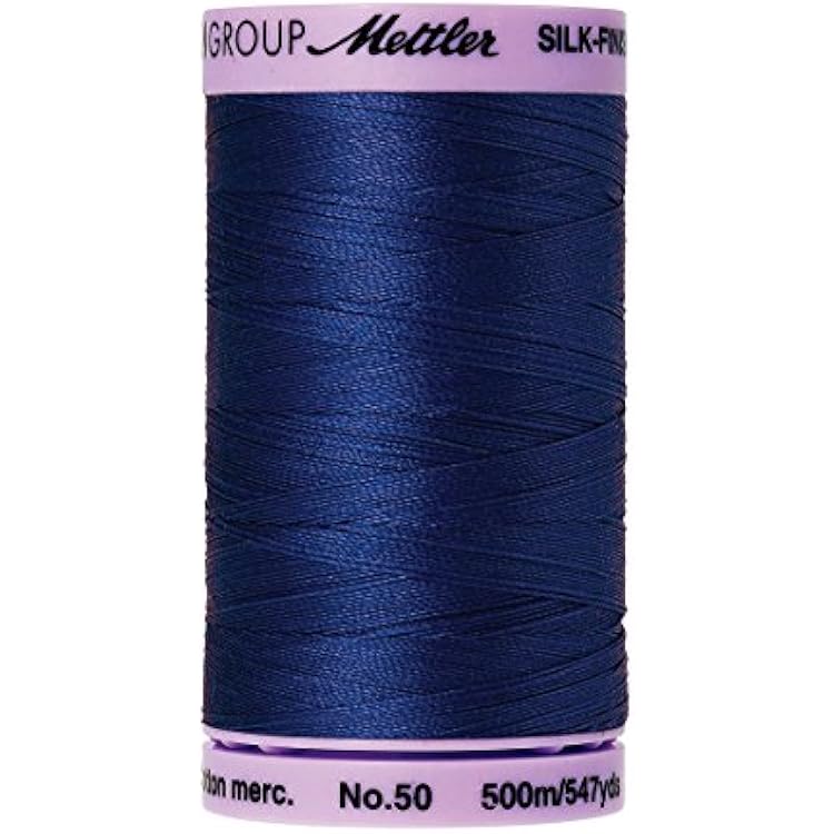 Mettler Silk-Finish Solid Cotton Thread, 547 yd500m, Royal Blue
