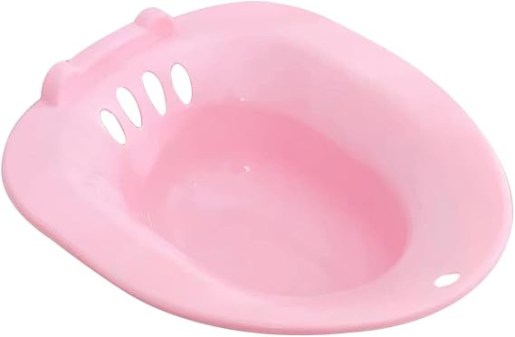 Hip Bath Basin for Women with Supportive Design for Mothers Who Have Difficulty Squatting, Pink