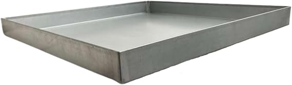 Heavy-Duty Galvanized Steel Drain Pan Premium, Rust-Resistant HVAC Condensate Pan Leak-Proof for Maximum Protection Without Hole Options (22" x 22" x 2")