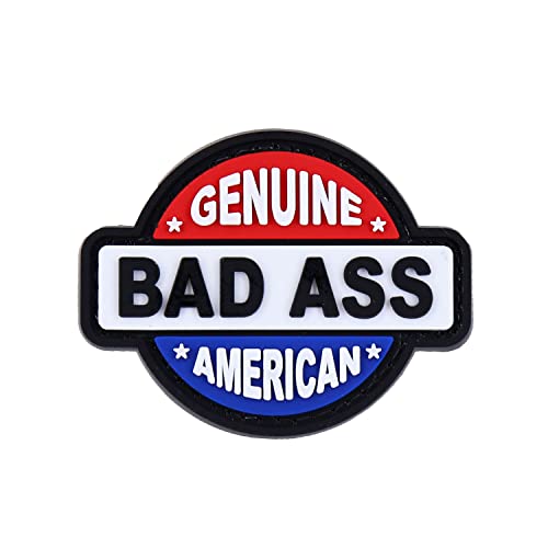 DDT Veteran Owned and Operated Genuine American Badass Rubber Morale Patch, Full Color