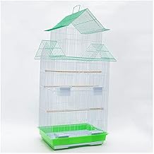 Flight Cage Parakeet Bird Cage Large Stainless Steel Plating Bird Cage Starling Painted Wrought Iron Parrot Cage Suitable for Canary Love Bird Pigeon Bird Cage (Color : Pink)