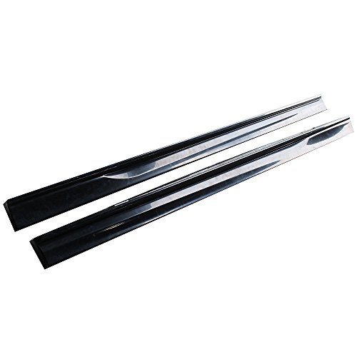 Side Skirts Compatible With 2014-2018 Mazda 3, K-Style Unpainted Black ABS Plastic Step Extension Lip Splitters By IKON MOTORSPORTS, 2015 2016 2017