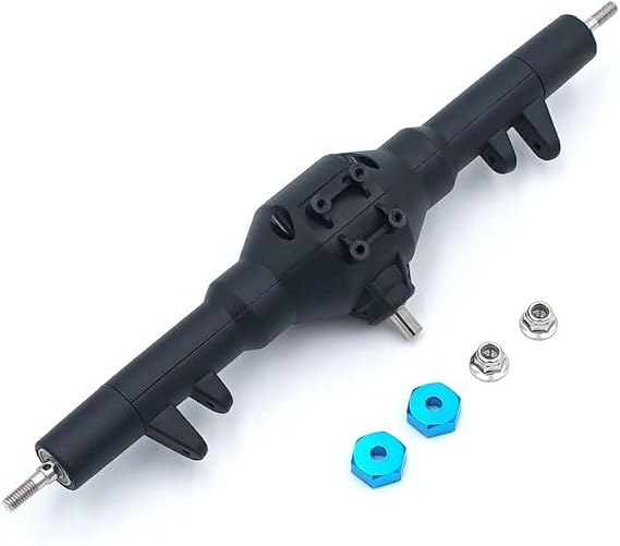 Alloy Rear Differential Assembly for Wltoys 12428 12423 8830 and Q46, Metal Straight Axle Upgrade Part for RC Car