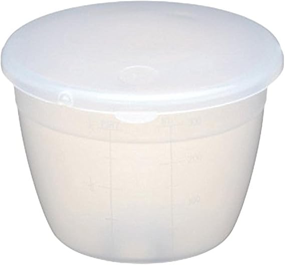 KitchenCraft Small Plastic Pudding Basin with Lid, 275 ml (0.5 Pints)