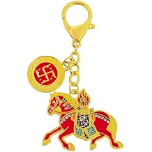2026 Feng Shui Red Valiant Horse Keychain Bring Good Luck w5764