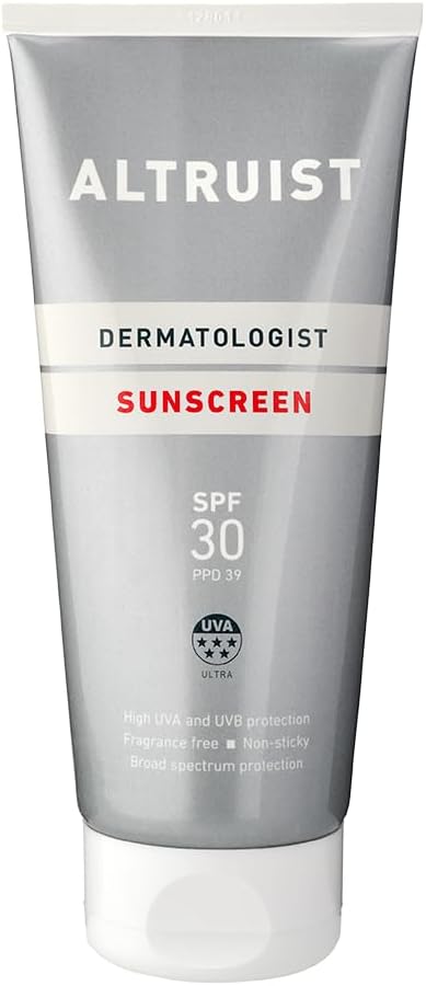 Altruist Sunscreen SPF 30, Fragrance Free, High UVA Protection, 200 ml