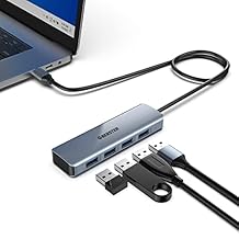 USB C 3.2 Hub, 4x10 gbps 3.2 Port USB C Adapter Ultra Slim USB 3.2 Hub Data Hub Extra Light Super Speed USB HUB Adapter for MacBook Pro/Air, iPad Pro/Air, Surface Go, XPS