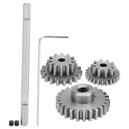 1Set Gearbox Steel Gear Set Fit, Steel Gearbox Gear Transmission Box Gear Replacement Parts for WPL D12 1:10 RC Trucks