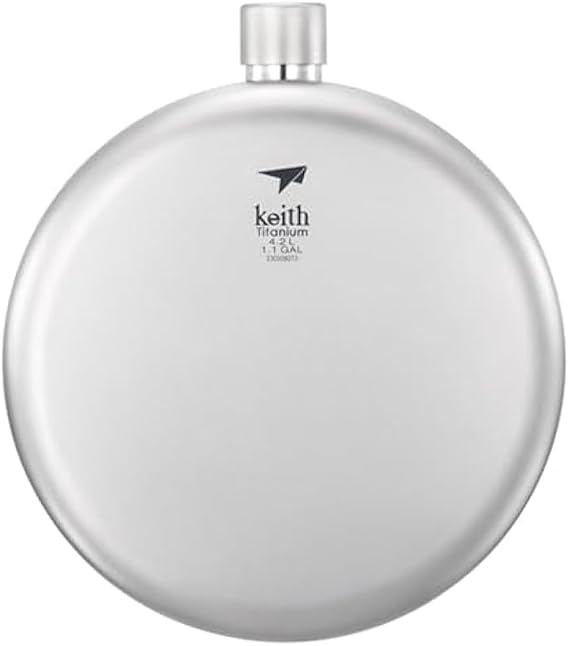 Keith Ti3038 Grade 1 Pure Titanium Cowboy Canteen 1.1 Gal