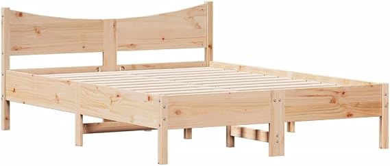 vidaXL Bed Frame without Mattress 140x200 cm Solid Wood Pine
