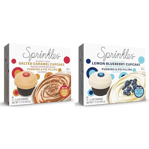 Sprinkles Salted Caramel & Lemon Blueberry Cupcake Sugar-Free Instant Pudding Mix, 8 Servings