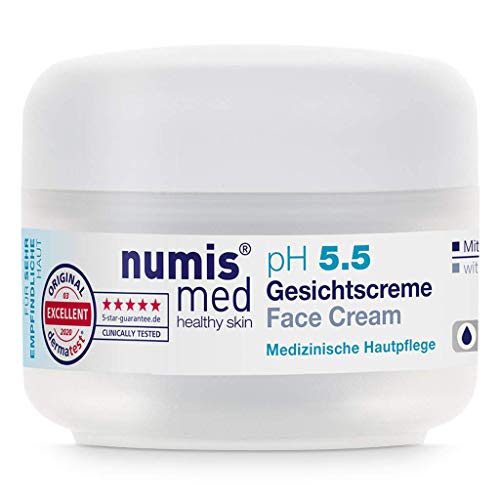numis med Face Cream pH 5.5 - Skin Soothing Day Cream for Very Sensitive & Sensitive Skin - Vegan Face Care without Silicone, Parabens & Mineral Oil - Skin Care Face Cream 1 x 50 ml