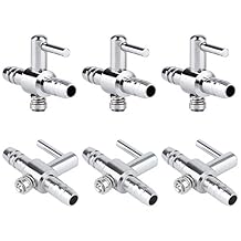 Pawfly 6 PCS 1-Way Aquarium Air Flow Control Lever Straight Valve Distributor Splitter for Fish Tank