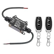 DC12V Waterproof Remote Control Switch,DC12V/24V/48V/20A Wireless Remote Switch,164ft Long Range RF Remote Control Switches for Lighting, Water Pump,dust Collector