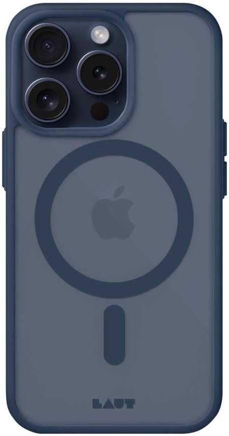 LAUT - HUEX Protect case Compatible with iPhone 15 Pro 6.1 - Dark Blue