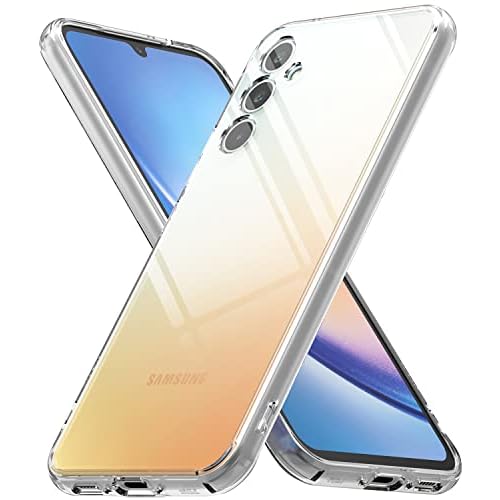Ringke Fusion [Display The Natural Beauty] Compatible with Samsung Galaxy A34 Case, Clear 5G Cover for Women, Men, Transparent Shockproof Bumper Designed for A34 Case - Clear