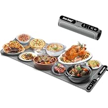 Ann Katy Food Warming Mat for Food L 39"x15" 550W,Portable Electric Warming Tray for Buffets Party Chafing Dishes,Fast Full-Surface Heating Pads with 7 Level Temp 8 Hour Timer&Child Safety Lock