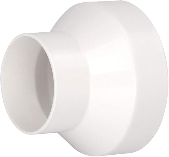 Duct Reducer Increaser Connector,Straight Duct Connector Inline Heating Cooling Ventilation Duct Fan 6" to 4"