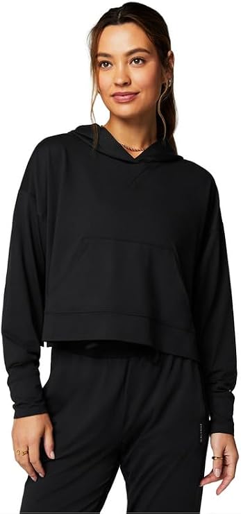 Fabletics Women's Cloud Jersey Hoodie, Buttery Soft, Recycled Fabric, Breathable, Moisture-Wicking