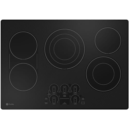 GE Profile 30 in. 5 Burner Element Smart Radiant Electric Cooktop in Black PEP9030DTBB