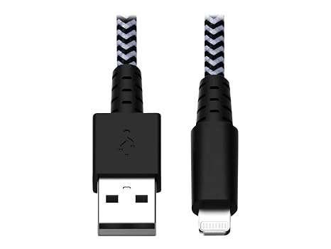 Tripp Lite Eaton Series M100-010-HD 10ft USB-A to Lightning Cable, MFi Certified Fast Charge & Sync, Nylon Braided Aramid Core, iPhone iPad, Cloud Care Pre-Configured Bundle Eligible (50 Pack)