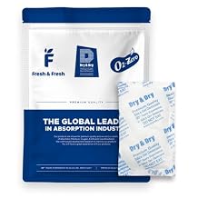 Dry & Dry 100 Gram [28 Packets] Premium Pure & Safe Silica Gel Desiccant Packets - Rechargeable Fabric Silica Packets, silica gel packets, silica gel packs