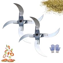 Home Use Agricultural Grass Chopper Blades, Adjustable Diameter Vegetable Chopper Blade Set, Hole Diameter 12 Mm, Equipped with 12 Mounting Holes, Adjustable Mounting (2 Pcs)