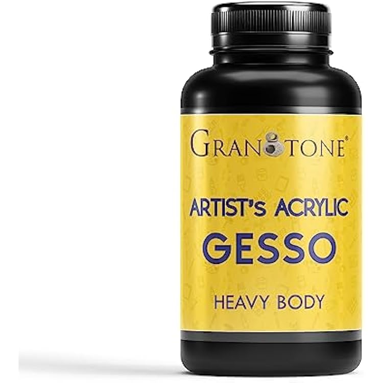GRANOTONE Acrylic Gesso Water Base | Matte Finish | InteriorExterior Use | Long Lasting For Acrylic Painting | Non-Toxic Universal Gesso Finish Primer, Black