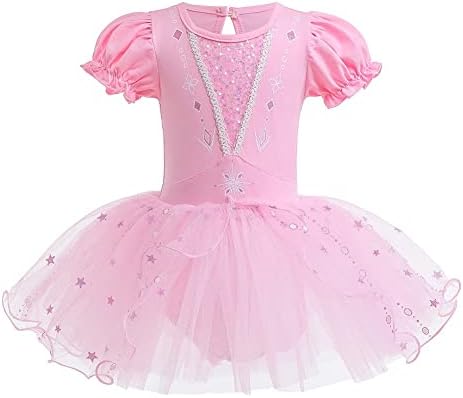 REXREII Toddler Girls Princess Ballerina Tutu Dress Kids Sofia Snow White Frozen Elsa Fancy Dress Up Halloween Costume