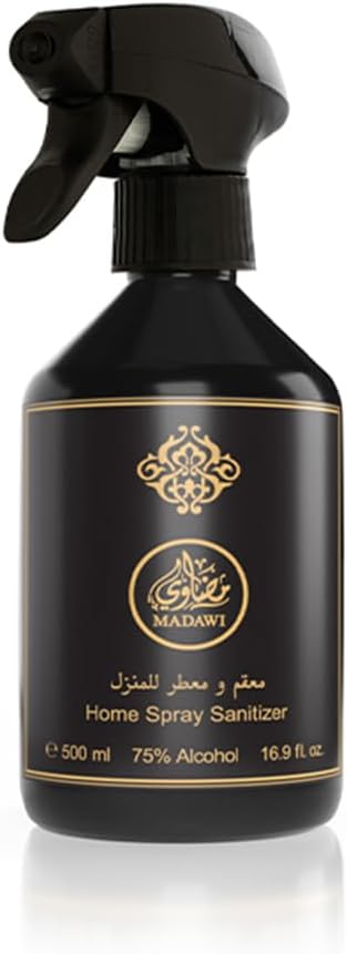 Arabian Oud Home Spray MADAWI 500 ml | Home Spray | Peach, Apple, Pineapple, Patchouli and Musk Notes | Fruity and Oriental Scents.