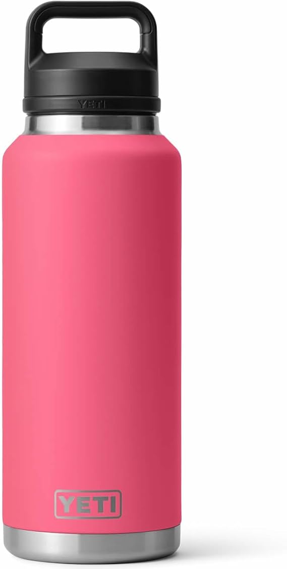 YETI Rambler Bottle Chug, Vaccum Insulated Stainless Steel Bottle with Leakproof Chug Cap, Tropical Pink, 46 oz (1.3 L)