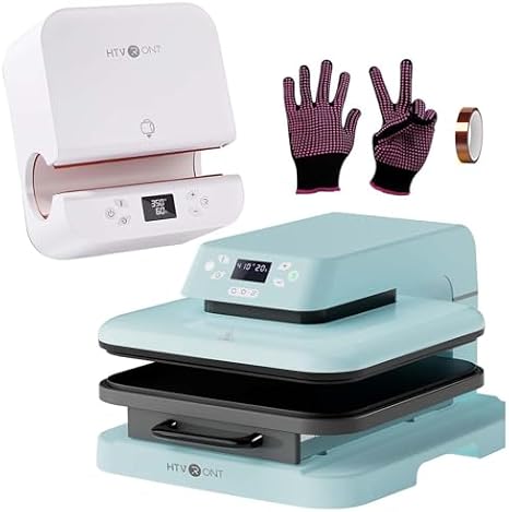 HTVRONT Auto Tumber Heat Press + Auto Heat Press Machine + Heat Resistant Gloves + Heat Tape