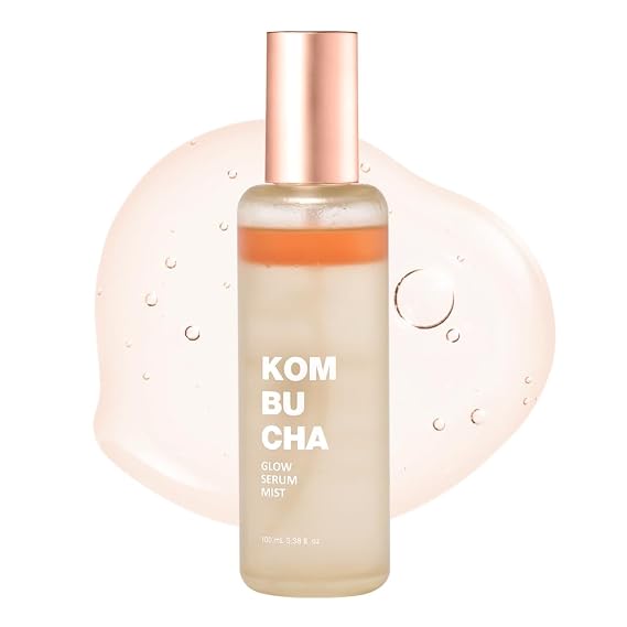 Elishacoy | Kombucha Glow Serum Mist 100 ml / 3.38 fl oz Fermented Kombucha + Peptide Glow Face Mist, Vegan Hydrating & Radiance Spray for All Skin Types/Best Moisturizer for Sensitive and Dry