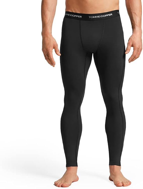 Tommie Copper Mens Performance Compression Tights | UPF 50, Breathable, Stretch Active Wear for Muscle Support & Recovery