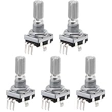 uxcell 360 Degree Rotary Encoder Code Switch Digital Potentiometer 3 Pins 20mm 5pcs