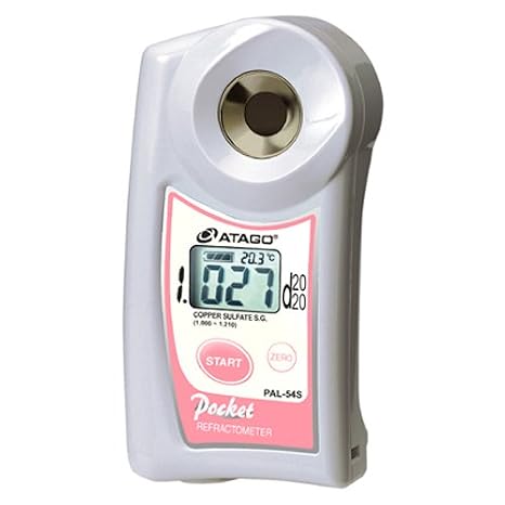 Atago 4454 PAL-54S Digital Hand-Held Pocket Clinical Inspection Refractometer, Special Scale for Copper Sulfate Specific Gravity