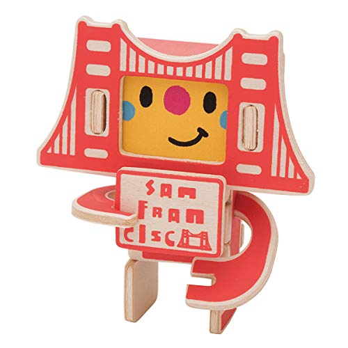 PLAYDECO DIY SF Greeting Card - Wooden 3D Pop Up Robot Greeting Card San Francisco