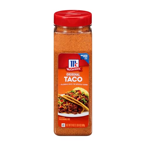 McCormick Taco Seasoning Mix, Original, No MSG Added, No Dairy Ingredients, No Artificial Flavors, For Tacos, Nachos, Fajitas and More, 24 oz
