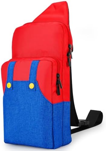Cute Travel Bag for Nintendo Switch/ 2 / Lite / OLED, Portable Small Sling Crossbody Shoulder Carrying Storage Backpack for NS Consolo, Charging Dock, Joycon, Accessories for Men, Women