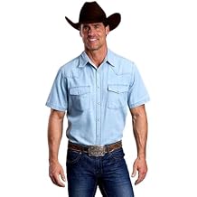 Chambray Oxford Short Sleeve Western Shirt