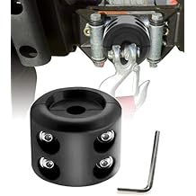 Rubber Winch Stopper,Winch Cable Hook Stopper,Rubber Rope Line Saver,Winch Cable Hook Rubber Stopper with Stainless Steel Screws and Nuts,Rubber Hook Stopper for Synthetic Winch Rope (Black)