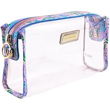 Lilly Pulitzer Clear Zipper Pouch, Cute Pencil Case for Adults, Travel Toiletry Bag, Small Pouch Bag for Supplies, Makeup or Toiletries (Secret Escape)...