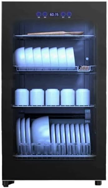 Large-Capacity Tableware Disinfection Cabinet, Multi-Functional Storage Double-Layer, Household Vertical High-Temperature Disinfection Tableware Teacup Electronic Dryer,B